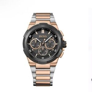 Boss Black and Gold Chronograph Watch